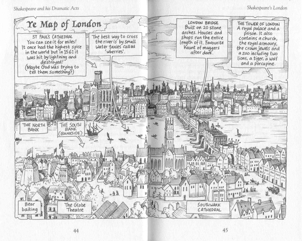 Weird World of William Shakespeare Ye Old Map of London Spread