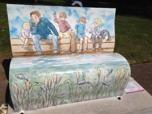 We’re Going on a Bear Hunt - one of the BookBenches in the Greenwich Trail